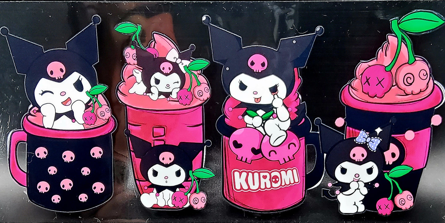 Sparkle and Charm: Hello Kitty and Kuromi 16oz Tumbler