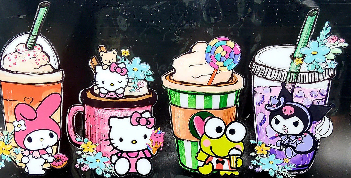 Sparkle and Charm: Hello Kitty and Kuromi 16oz Tumbler