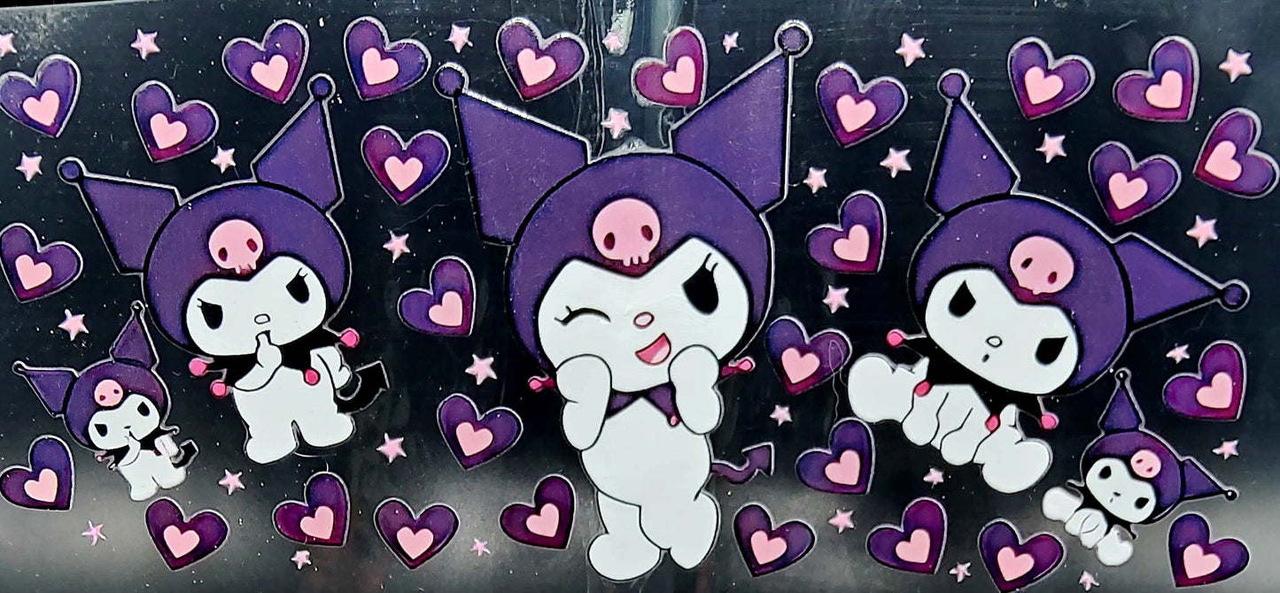 Sparkle and Charm: Hello Kitty and Kuromi 16oz Tumbler