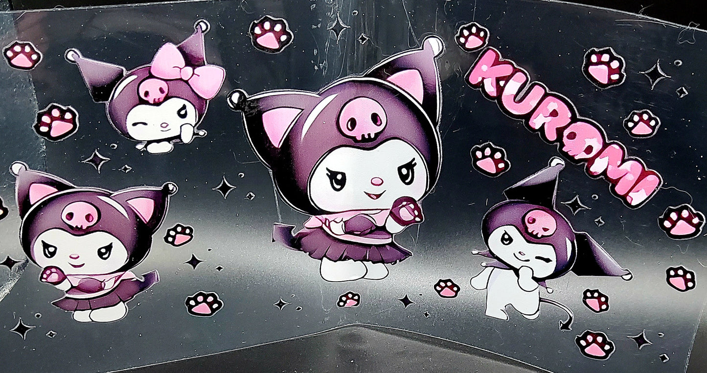 Sparkle and Charm: Hello Kitty and Kuromi 16oz Tumbler