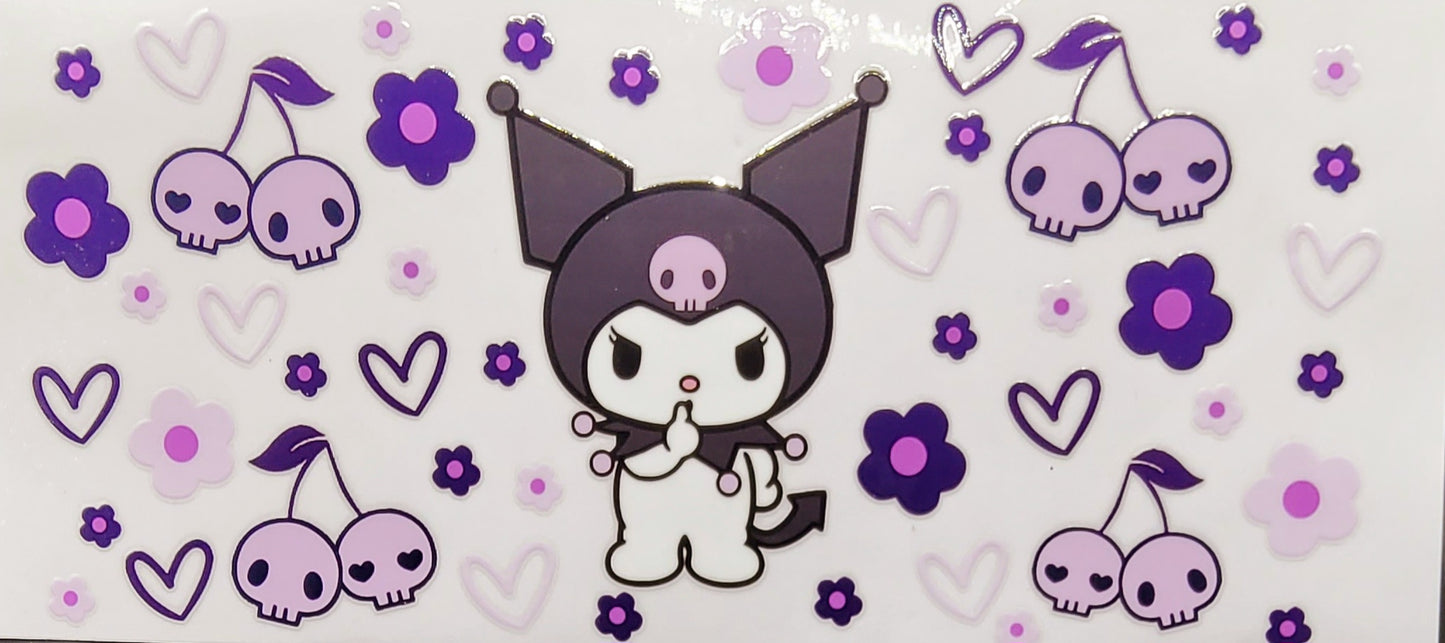 Sparkle and Charm: Hello Kitty and Kuromi 16oz Tumbler