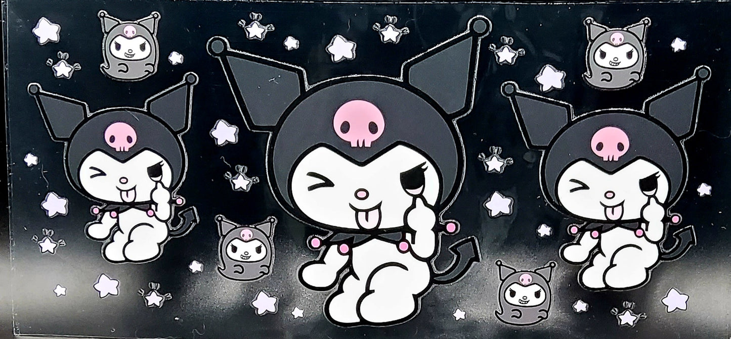 Sparkle and Charm: Hello Kitty and Kuromi 16oz Tumbler