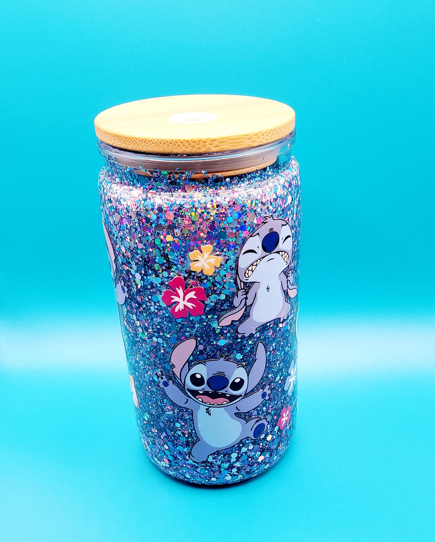 Ohana Means Hydration! Disney Stitch Snow Globe Tumbler