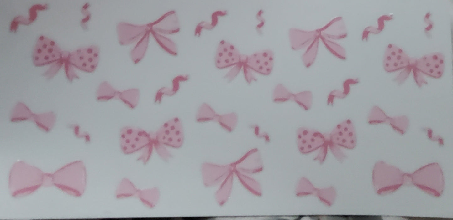 Sparkle Sip Tumbler – Handmade Glitter Bow Edition