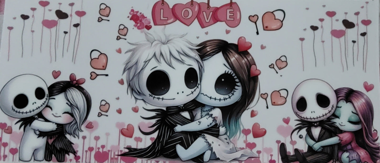 spooky sparkle with this 16oz Jack Skellington Glitter Tumbler!