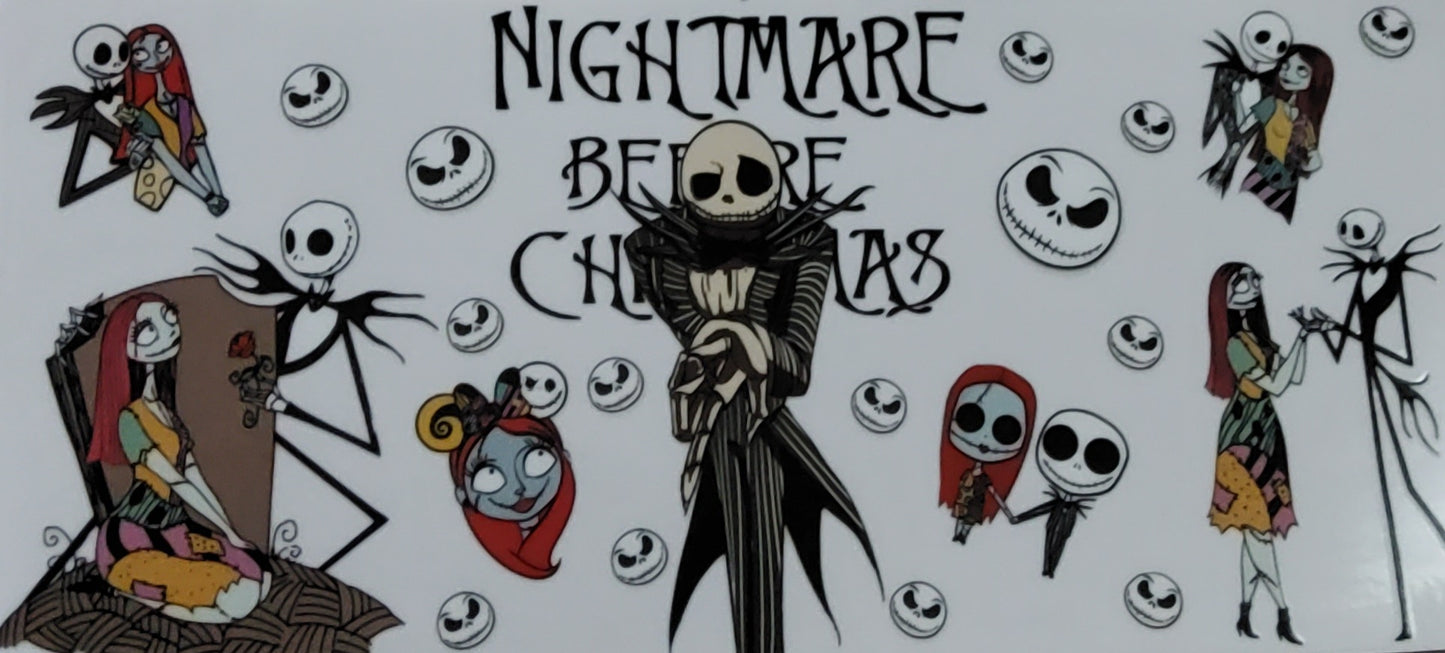 spooky sparkle with this 16oz Jack Skellington Glitter Tumbler!