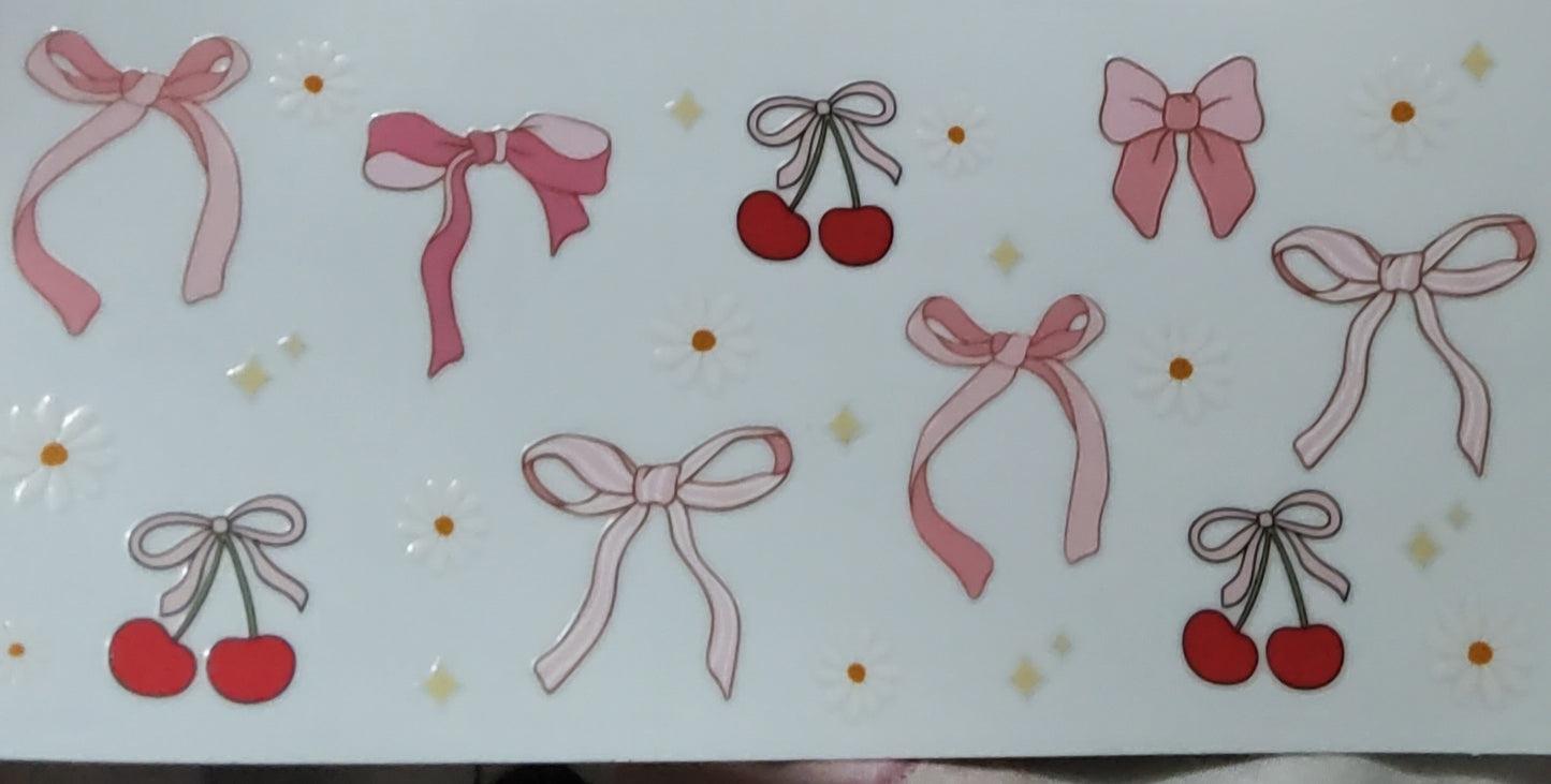 Sparkle Sip Tumbler – Handmade Glitter Bow Edition